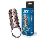 Дымчатая насадка на пенис с шипами и выпуклостями - 12,5 см. - Sex Expert - в Муроме купить с доставкой