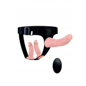 Женский страпон с 3 насадками и вибрацией - Erowoman-Eroman - купить с доставкой в Муроме