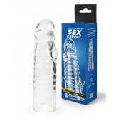 Прозрачная закрытая насадка на член - 15 см. - Sex Expert - в Муроме купить с доставкой