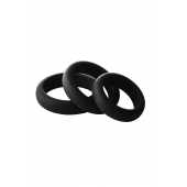 Набор из 3 черных эрекционных колец Smooth Silicone Cockring Pack - Dream Toys - в Муроме купить с доставкой