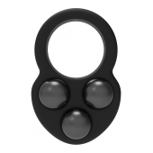 Черное эрекционное кольцо с утяжелителями - Dream Toys - в Муроме купить с доставкой