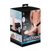 Телесный полый страпон с вибрацией Erection Agents - 24,1 см. - NMC - купить с доставкой в Муроме