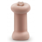 Телесный люминесцентный двусторонний мастурбатор Tasha - Blush Novelties - в Муроме купить с доставкой