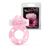 Розовое эрекционное виброкольцо в форме зайчика - 1137 - в Муроме купить с доставкой