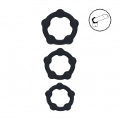 Набор из 3 эрекционных колец Beaded Silicone Cockring Set - Shots Media BV - в Муроме купить с доставкой