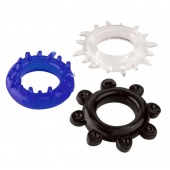 Набор из 3 эрекционных колец разного цвета и рельефа - Boys of Toys - в Муроме купить с доставкой