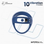 Синее интерактивное эрекционное виброкольцо Rank - Intoyou - в Муроме купить с доставкой