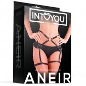 Черные стрепы на бёдра Aneir - Intoyou - купить с доставкой в Муроме