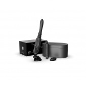 Черная секс-машина с функцией нагрева, насадками и присоской Sesh - Zalo - купить с доставкой в Муроме