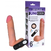 Фаллическая насадка Харнесс UNICOCK 6  с вибрацией - 18 см. - LOVETOY (А-Полимер) - купить с доставкой в Муроме