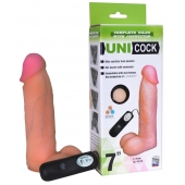 Фаллическая насадка Харнесс UNICOCK 7  с вибрацией - 19 см. - LOVETOY (А-Полимер) - купить с доставкой в Муроме