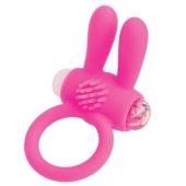 Розовое эрекционное виброкольцо A-toys с ушками - A-toys - в Муроме купить с доставкой