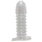 Гелевая прозрачная насадка c шипами - 12 см. - Toyfa Basic - в Муроме купить с доставкой