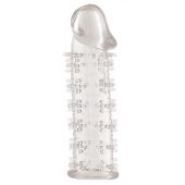 Гелевая прозрачная насадка с шипами - 12 см. - Toyfa Basic - в Муроме купить с доставкой