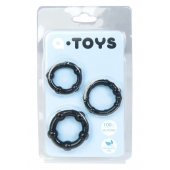 Набор из 3 чёрных эрекционных колец A-toys - A-toys - в Муроме купить с доставкой