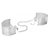 Серебристые наручники-браслеты Desir Metallique Handcuffs - Bijoux Indiscrets - купить с доставкой в Муроме
