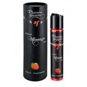 Массажное масло с ароматом клубники Huile de Massage Gourmande Fraise des Bois - 59 мл. - Plaisir Secret - купить с доставкой в Муроме