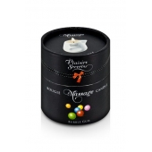 Массажная свеча с ароматом бубль-гума Bougie de Massage Gourmande Bubble Gum - 80 мл. - Plaisir Secret - купить с доставкой в Муроме
