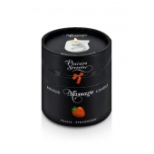 Массажная свеча с ароматом клубники Bougie de Massage Gourmande Fraise - 80 мл. - Plaisir Secret - купить с доставкой в Муроме