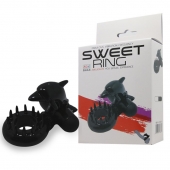Чёрное эрекционное виброкольцо Sweet Ring с дельфинчиком - Baile - в Муроме купить с доставкой