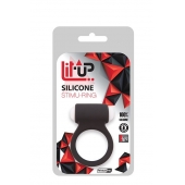 Чёрное эрекционное виброкольцо LIT-UP SILICONE STIMU RING 3 BLACK - Dream Toys - в Муроме купить с доставкой