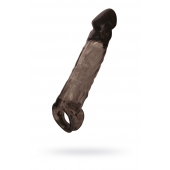 Чёрная насадка на пенис Tс подхватом - 19,5 см. - ToyFa - в Муроме купить с доставкой