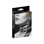 Чёрный тройной чокер с большим кольцом - Bijoux Pour Toi - купить с доставкой в Муроме
