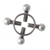 Серебристые зажимы для сосков на винтах - ToyFa - купить с доставкой в Муроме