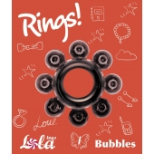 Чёрное эрекционное кольцо Rings Bubbles - Lola Games - в Муроме купить с доставкой