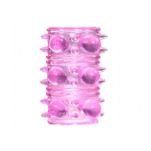 Розовая насадка на пенис Rings Armour - Lola Games - в Муроме купить с доставкой