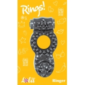 Чёрное эрекционное кольцо Rings Ringer - Lola Games - в Муроме купить с доставкой