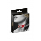 Красный узенький чокер с кольцом - Bijoux Pour Toi - купить с доставкой в Муроме