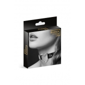 Чёрный чокер с кольцом в форме сердца - Bijoux Pour Toi - купить с доставкой в Муроме