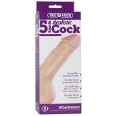 Насадка-реалистик для трусиков Vac-U-Lock 5  Realistic - 12,7 см. - Doc Johnson - купить с доставкой в Муроме