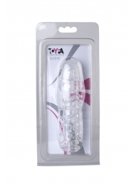 Прозрачная, закрытая насадка с шипами и точками - 13,5 см. - Toyfa Basic - в Муроме купить с доставкой