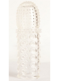 Прозрачная закрытая гелевая насадка - 13,5 см. - Toyfa Basic - в Муроме купить с доставкой