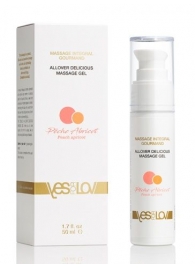 Универсальный массажный гель-смазка Allover Delicious Massage Gel с ароматом персика и аброкоса - 50 мл. - YESforLOV - купить с доставкой в Муроме