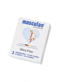 Ультратонкие презервативы Masculan Ultra Fine с обильной смазкой - 3 шт. - Masculan - купить с доставкой в Муроме