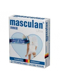 Ультратонкие презервативы Masculan Ultra Fine с обильной смазкой - 3 шт. - Masculan - купить с доставкой в Муроме
