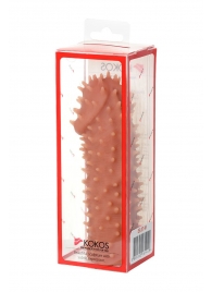 Телесная насадка на фаллос с имитацией шипов KOKOS Extreme Sleeve 07 - 14,7 см. - KOKOS - в Муроме купить с доставкой