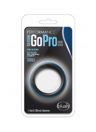 Черно-синее эрекционное кольцо Silicone Go Pro Cock Ring - Blush Novelties - в Муроме купить с доставкой