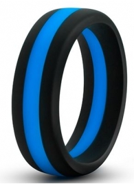 Черно-синее эрекционное кольцо Silicone Go Pro Cock Ring - Blush Novelties - в Муроме купить с доставкой