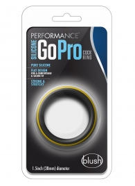 Черно-желтое силиконовое эрекционное кольцо Silicone Go Pro Cock Ring - Blush Novelties - в Муроме купить с доставкой