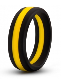 Черно-желтое силиконовое эрекционное кольцо Silicone Go Pro Cock Ring - Blush Novelties - в Муроме купить с доставкой