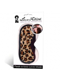 Леопардовая маска на глаза Peek-a-Boo - Lux Fetish - купить с доставкой в Муроме