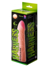 Фаллическая насадка на трусики харнесс - 17,5 см. - LOVETOY (А-Полимер) - купить с доставкой в Муроме