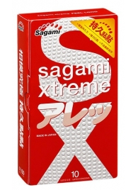 Утолщенные презервативы Sagami Xtreme Feel Long с точками - 10 шт. - Sagami - купить с доставкой в Муроме