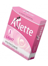 Ультратонкие презервативы Arlette Light - 3 шт. - Arlette - купить с доставкой в Муроме