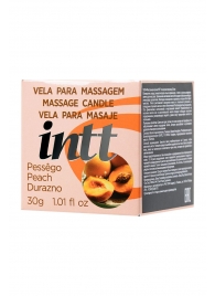 Массажная свеча для поцелуев Peach с ароматом персика - 30 гр. - INTT - купить с доставкой в Муроме