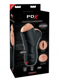 Мастурбатор в колбе с двумя тоннелями Double Penetration Vibrating Stroker - Pipedream - в Муроме купить с доставкой